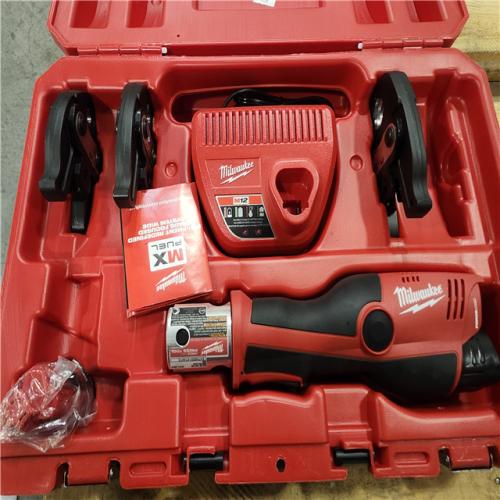 DALLLAS LOCATION - Milwaukee M12 12-Volt Lithium-Ion Force Logic Cordless Press Tool Kit (3 Jaws Included) with Two 1.5 Ah Battery and Hard Case