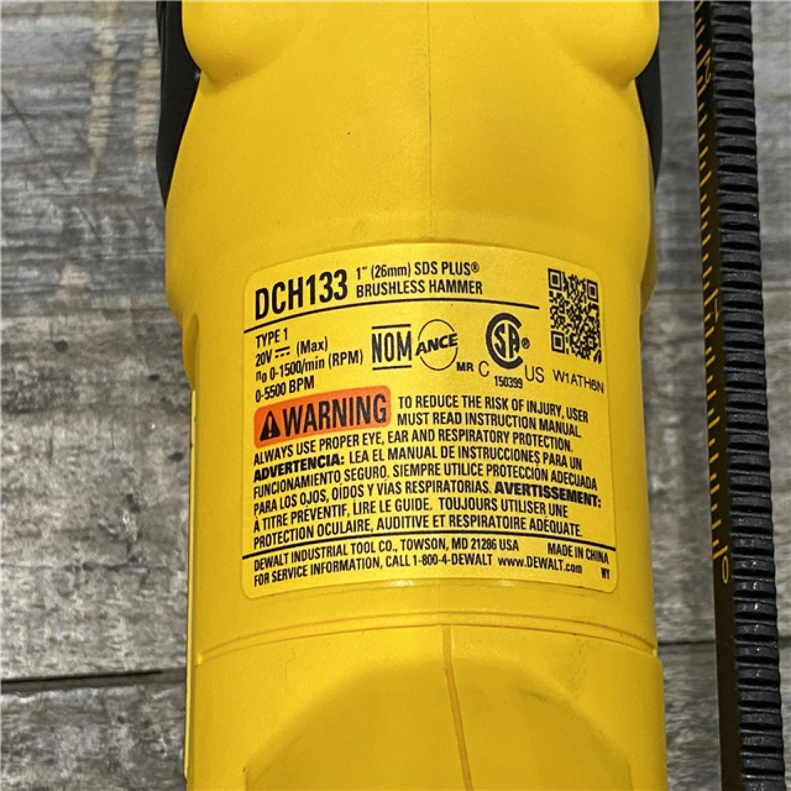 AS-IS DEWALT 20V MAX Cordless Brushless 1 in. SDS Plus D-Handle Concrete and Masonry Rotary Hammer (Tool Only)