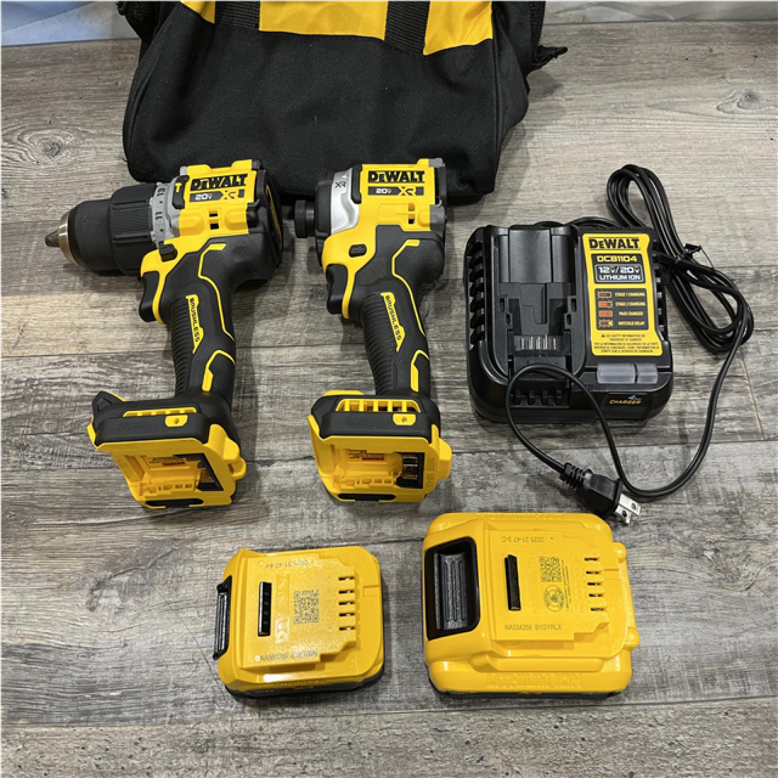 AS-IS DEWALT 20V XR Lithium-Ion Cordless 2-Tool Combo Kit