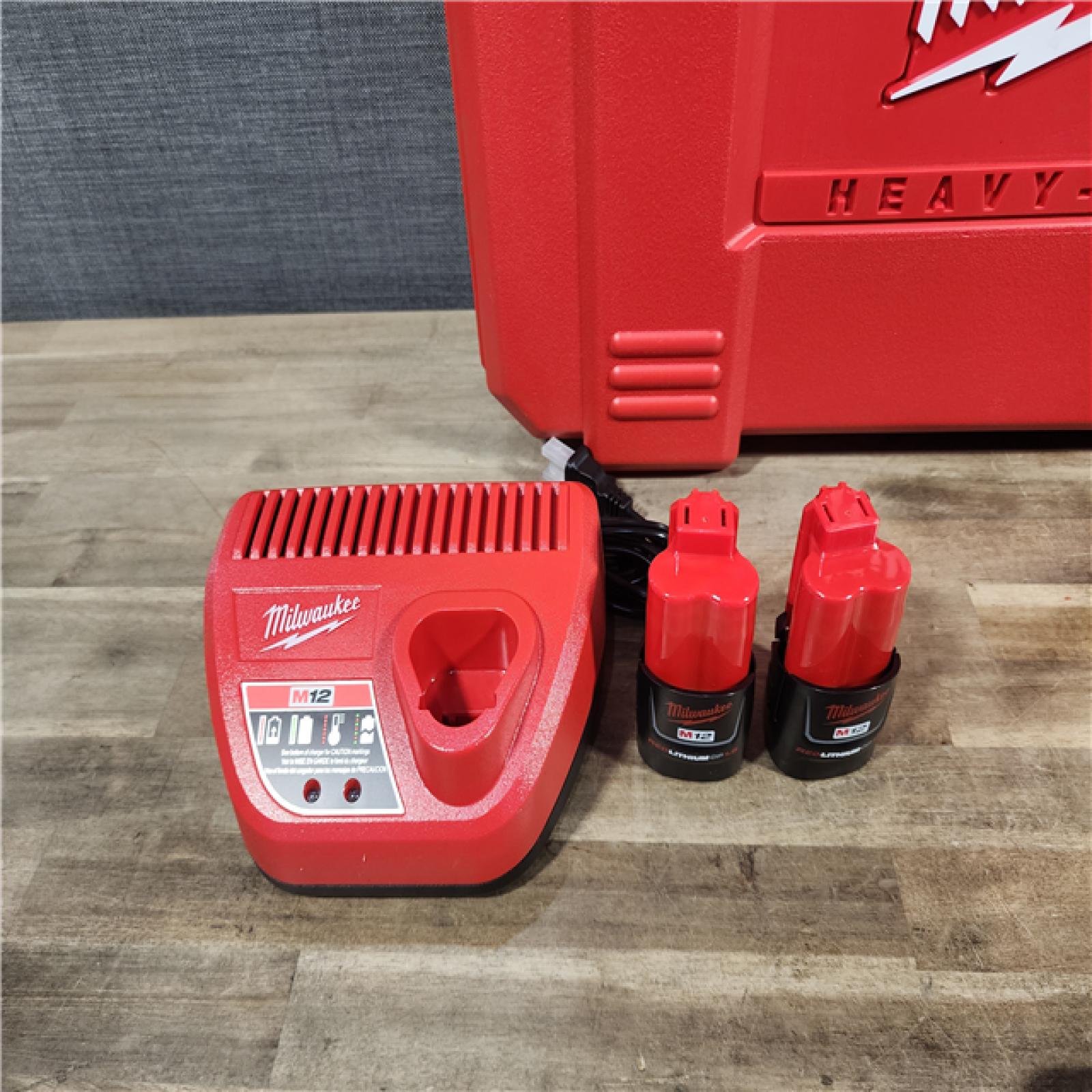 HOUSTON LOCATION - AS-IS MILWAUKEE 12-Volt Lithium-Ion Force Logic Cordless Press Tool Kit (3 Jaws Included) with Two 1.5 Ah Battery and Hard Case