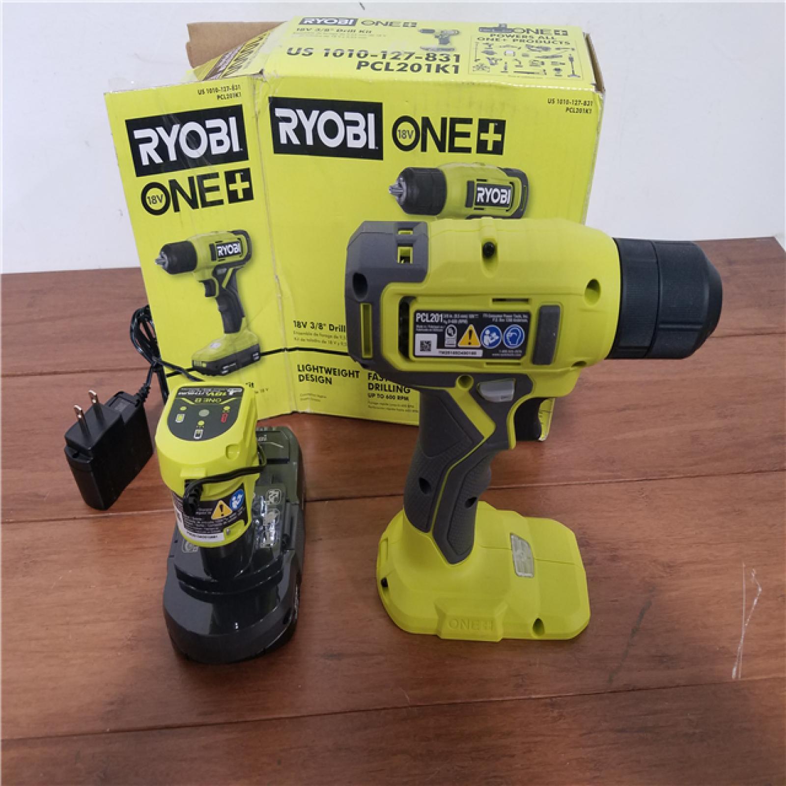 CALIFORNIA AS-IS RYOBI ONE+18V 3/8 DRILL KIT(TOOL ONLY)