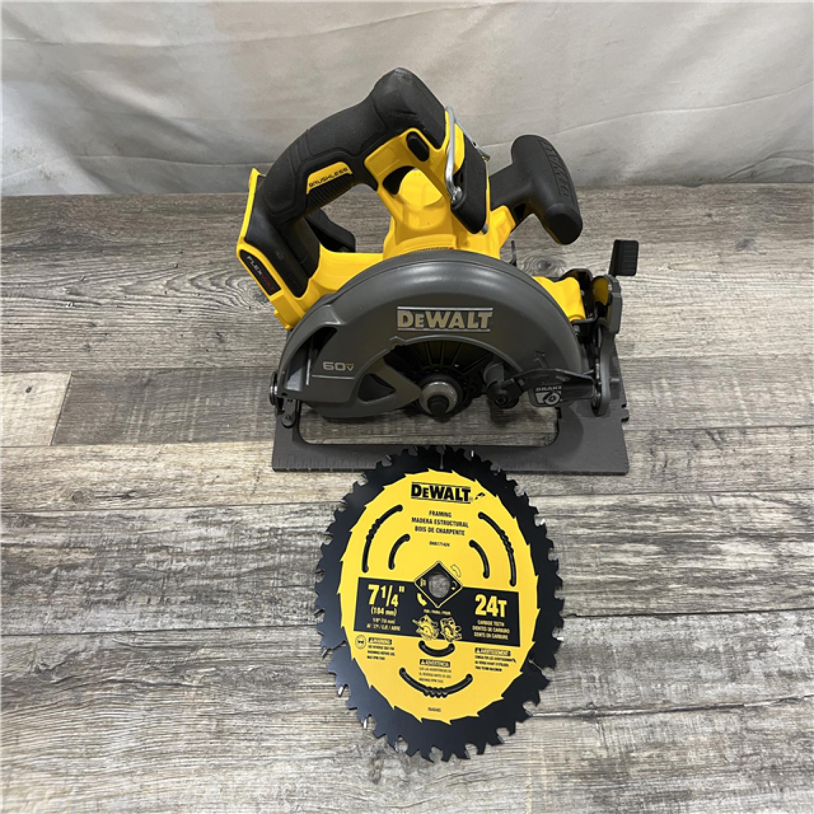 AS-IS DEWALT FLEXVOLT 60V MAX Cordless Brushless 7-1/4 in. Circular Saw with Brake (Tool Only)