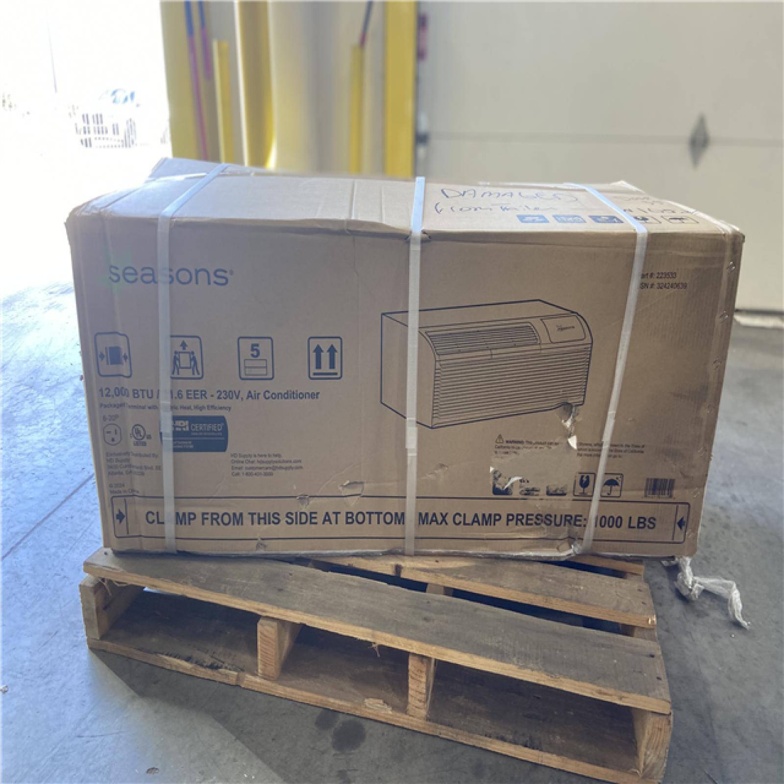DALLAS LOCATION - Seasons 12000 BTU 230/208 V 20-Amp Electric Heat/Cool