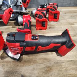 HOUSTON LOCATION - AS-IS MILWAUKEE 7 TOOL COMBO KIT W/ (2) 3.0 AH BATTERY, CARRYING BAG & CHARGER