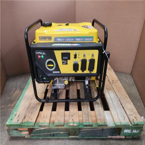 Phoenix Champion Power Equipment 7850/6250-Watt Recoil Start Dual Fuel Portable Generator (No Wheels)
