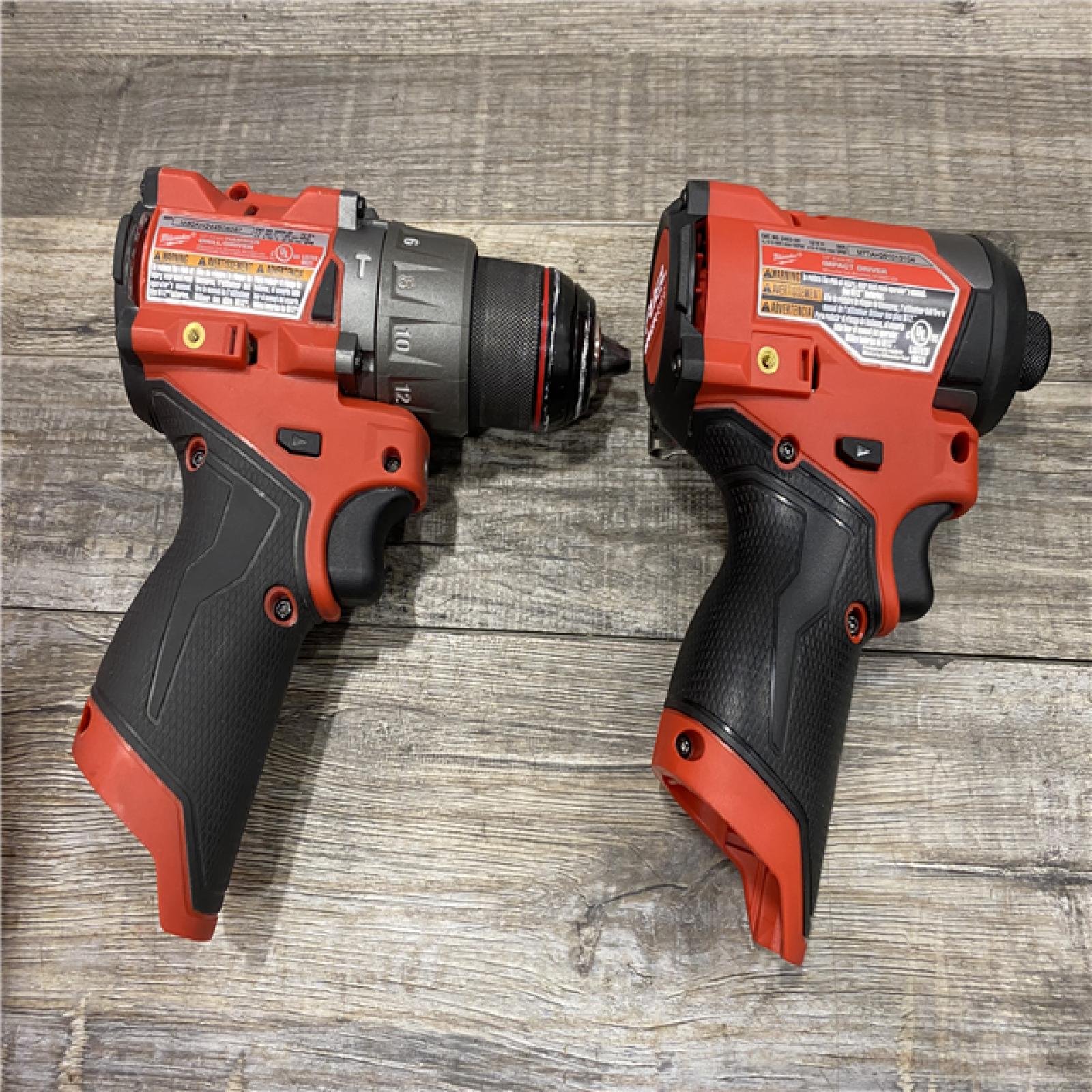 AS-IS Milwaukee FUEL 12-Volt Lithium-Ion Brushless Cordless Hammer Drill and Impact Driver Combo Kit