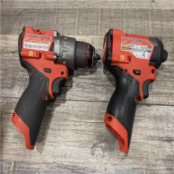 AS-IS Milwaukee FUEL 12-Volt Lithium-Ion Brushless Cordless Hammer Drill and Impact Driver Combo Kit