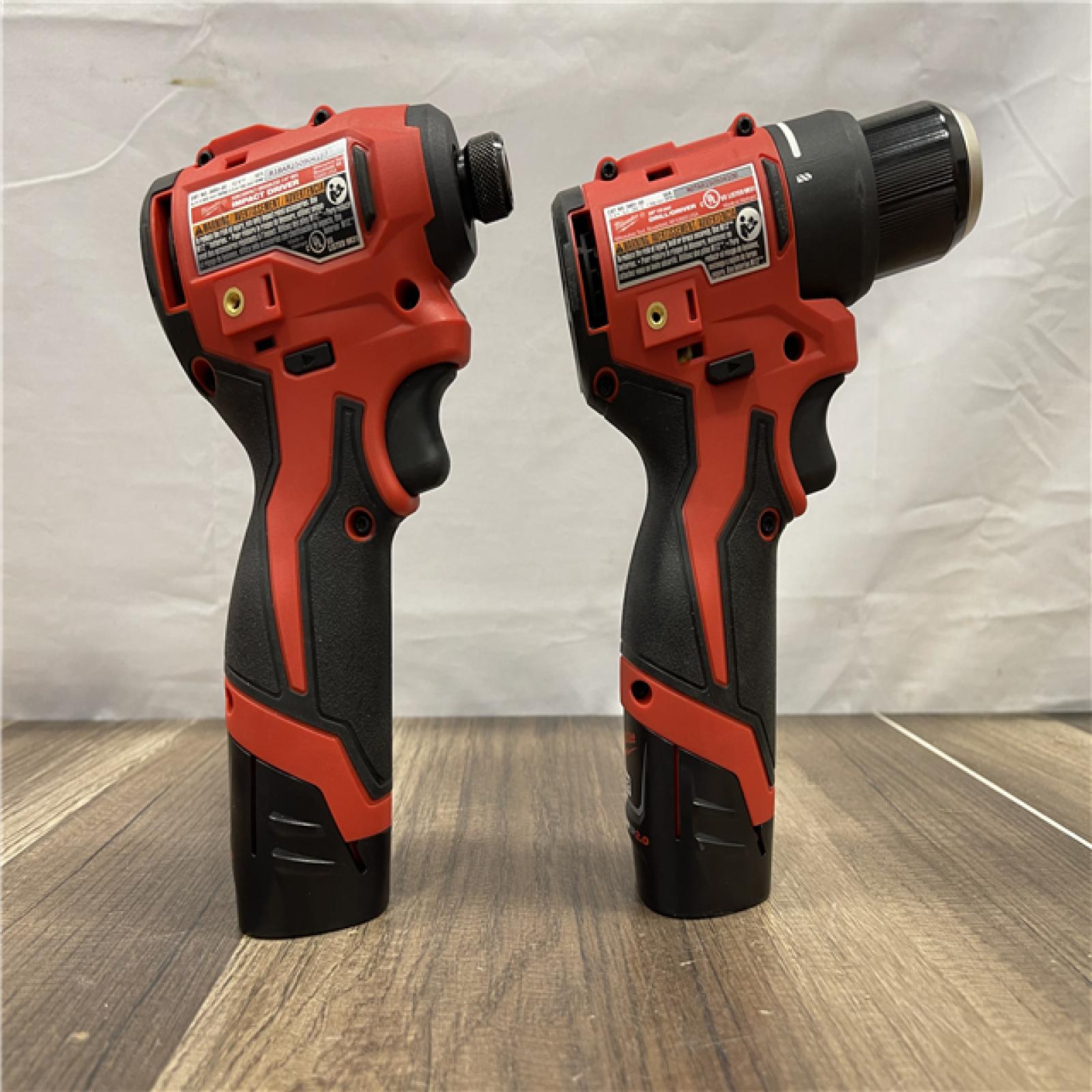 AS-IS Milwaukee 12-Volt Lithium-Ion Brushless Cordless Subcompact Drill and Impact Driver Combo Kit