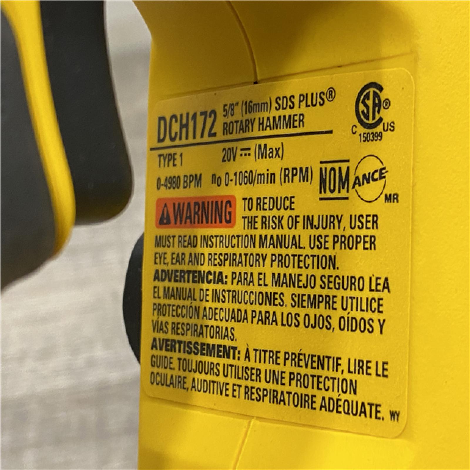 AS-IS DEWALT ATOMIC 20V MAX Cordless Brushless Ultra-Compact 5/8 in. SDS Plus Hammer Drill (Tool Only)