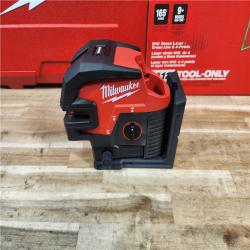 HOUSTON LOCATION - AS-IS (APPEARS LIKE NEW) Milwaukee 3624-20 12V M12 Lithium-Ion Cordless USB Rechargeable Green Beam Cross Line & 4-Points Laser