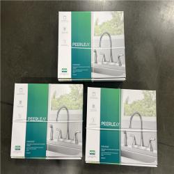 NEW! - Peerless Parkwood 2-Handle Standard Kitchen Faucet with Side Sprayer in Chrome-(3 UNITS)