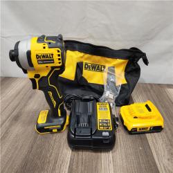 AS-IS DeWALT ATOMIC 20V MAX Cordless Compact Impact Driver Kit W/ Li-Ion Battery, 1/4, Brushless