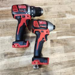 HOUSTON LOCATION - AS-IS Milwaukee 18V Lithium-Ion Cordless Drill Driver/Impact Driver Combo Kit