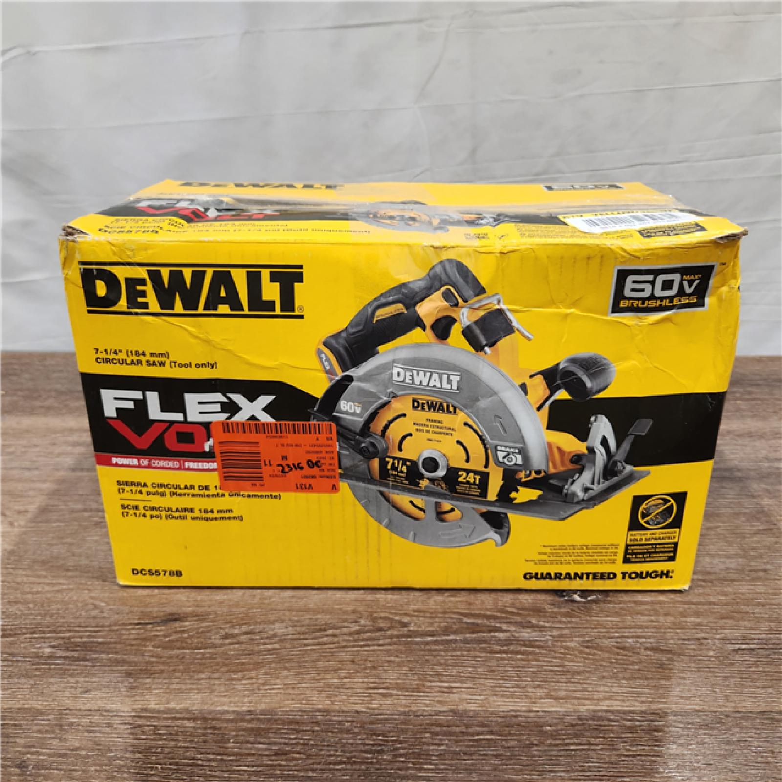 AS-IS Dewalt Flexvolt 60V MAX Brushless 7-1/4 Cordless Circular Saw with Brake Bare Tool Only