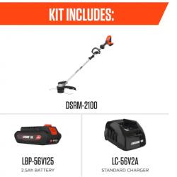 DALLAS LOCATION- NEW!- ECHO 56V 16 in. Brushless Cordless Battery Straight Shaft String Trimmer with Speed-Feed Head and 2.5Ah Battery and Charger (4 UNITS)