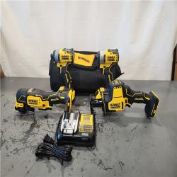 AS-IS- DeWalt 20V MAX ATOMIC Cordless Brushless 4-Tool Combo Kit
