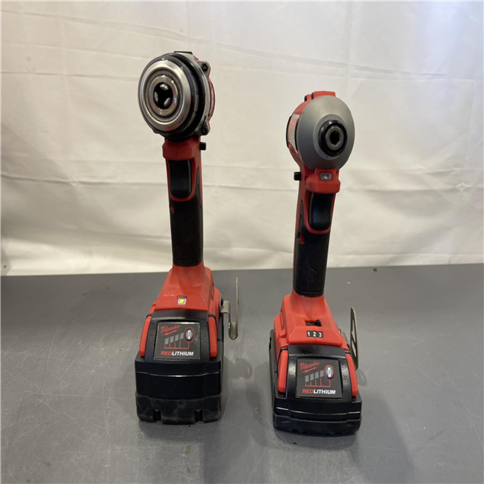 AS-IS - Milwaukee M18 18-Volt Lithium-Ion Brushless Cordless Compact Hammer Drill/Impact Combo Kit