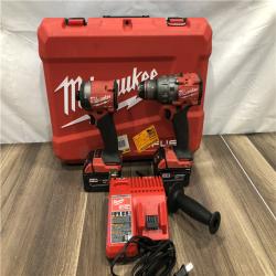AS-IS Milwaukee FUEL 18V Lithium-Ion Brushless Cordless Hammer Drill and Impact Driver Combo Kit