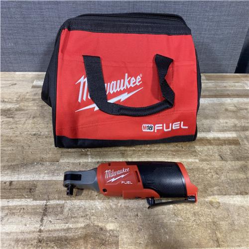 Houston Location AS-IS Milwaukee FUEL 12-Volt Lithium-Ion Brushless Cordless High Speed 3/8 in. Ratchet (Tool-Only)