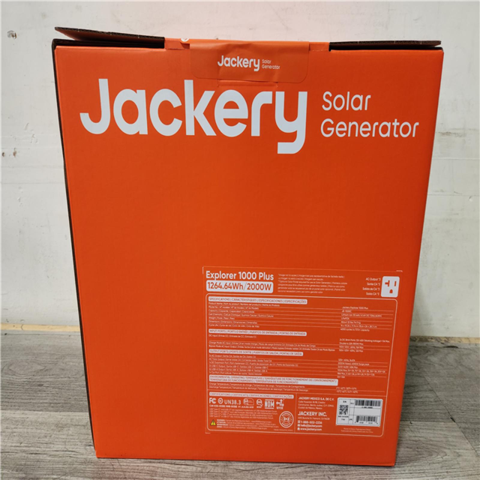 Phoenix Location NEW Jackery Solar Generator Explorer 1000 Plus 1264.64Wh/2000W Model No. JE-1000C