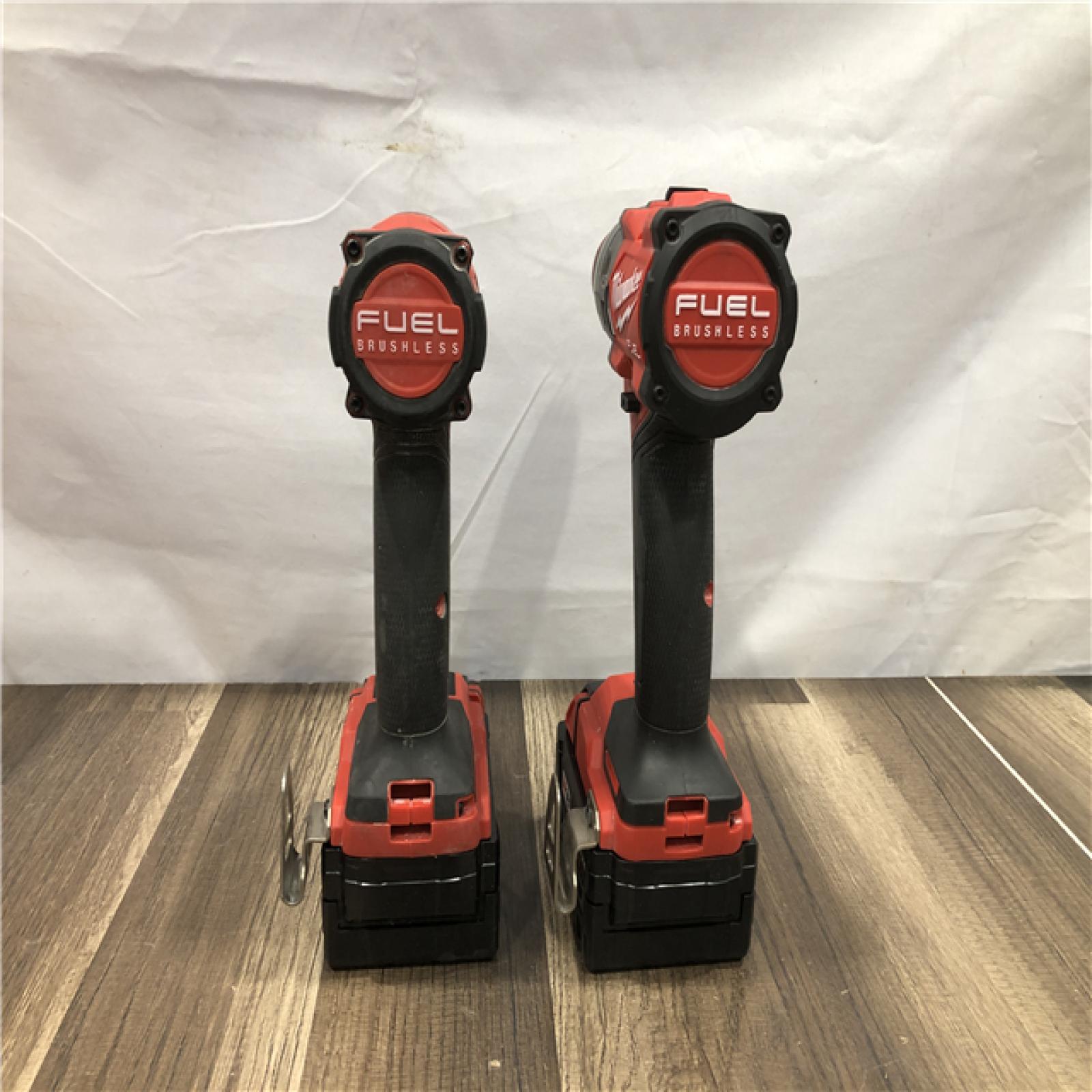 AS-IS Milwaukee FUEL 18V Lithium-Ion Brushless Cordless Hammer Drill and Impact Driver Combo Kit