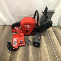 AS-IS Milwaukee FUEL ONE-KEY 18V Lithium-Ion Brushless Cordless 9 in. Cut Off Saw Kit