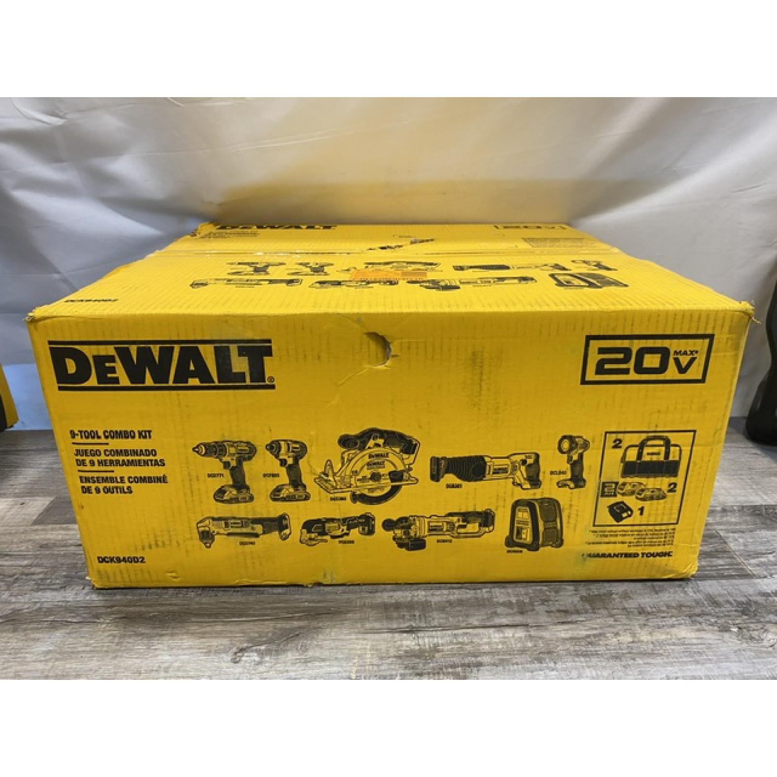 NEW - DEWALT 20V MAX Lithium-Ion Cordless 9-Tool Combo Kit