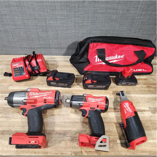Houston Location AS-IS Milwaukee Drills QTY/2 and Electric Wrench and Batteries QTY/3 with Charger
