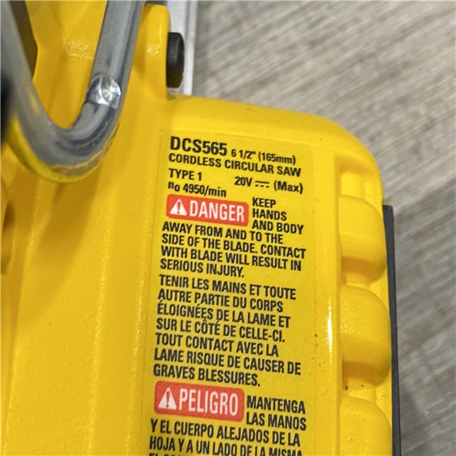 AS-IS DEWALT 20V MAX Cordless Brushless 6-1/2 in. Sidewinder Style Circular Saw (Tool Only)