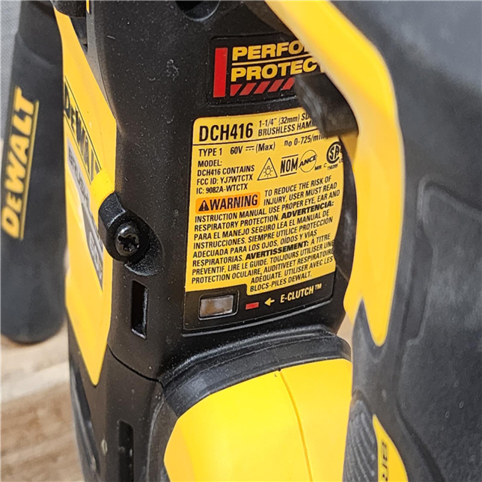 HOUSTON LOCATION - AS-IS DEWALT FLEXVOLT 60V MAX Cordless 1-1/4 in. SDS Plus Rotary Hammer (Tool Only)