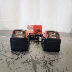 AS-IS- Milwaukee 18-Volt Lithium-Ion XC Starter Kit with Two 5.0Ah Batteries and Charger