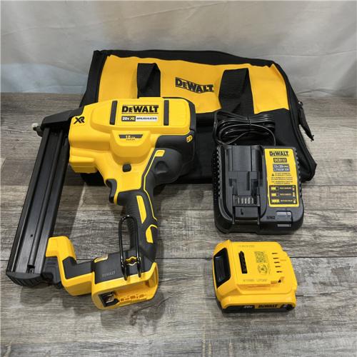 AS-IS DEWALT 20V MAX XR Lithium-Ion Cordless 18-Gauge Narrow Crown Stapler Kit
