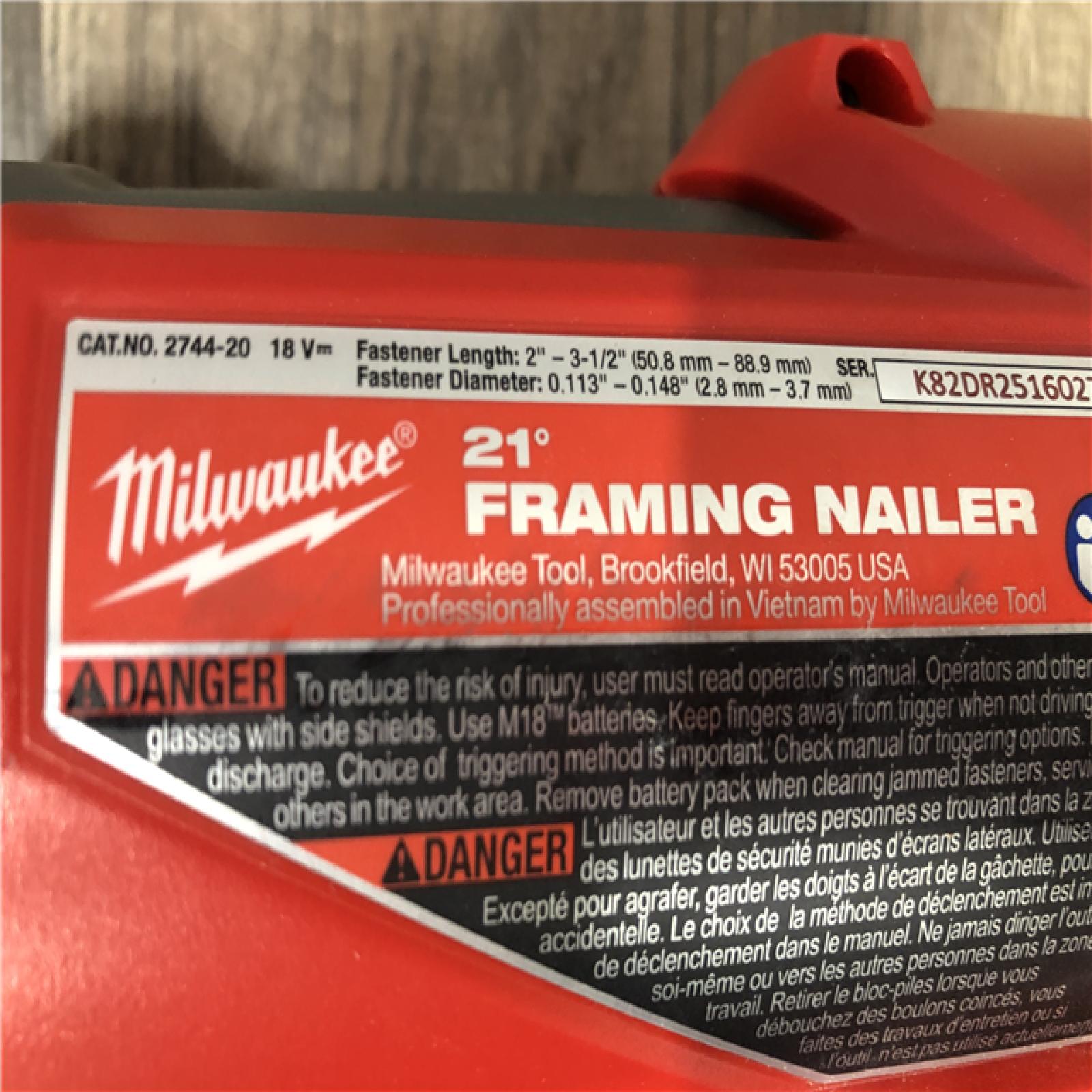 AS-IS Milwaukee FUEL 3-1/2 in. 18-Volt 21-Degree Lithium-Ion Brushless Cordless Framing Nailer (Tool-Only)