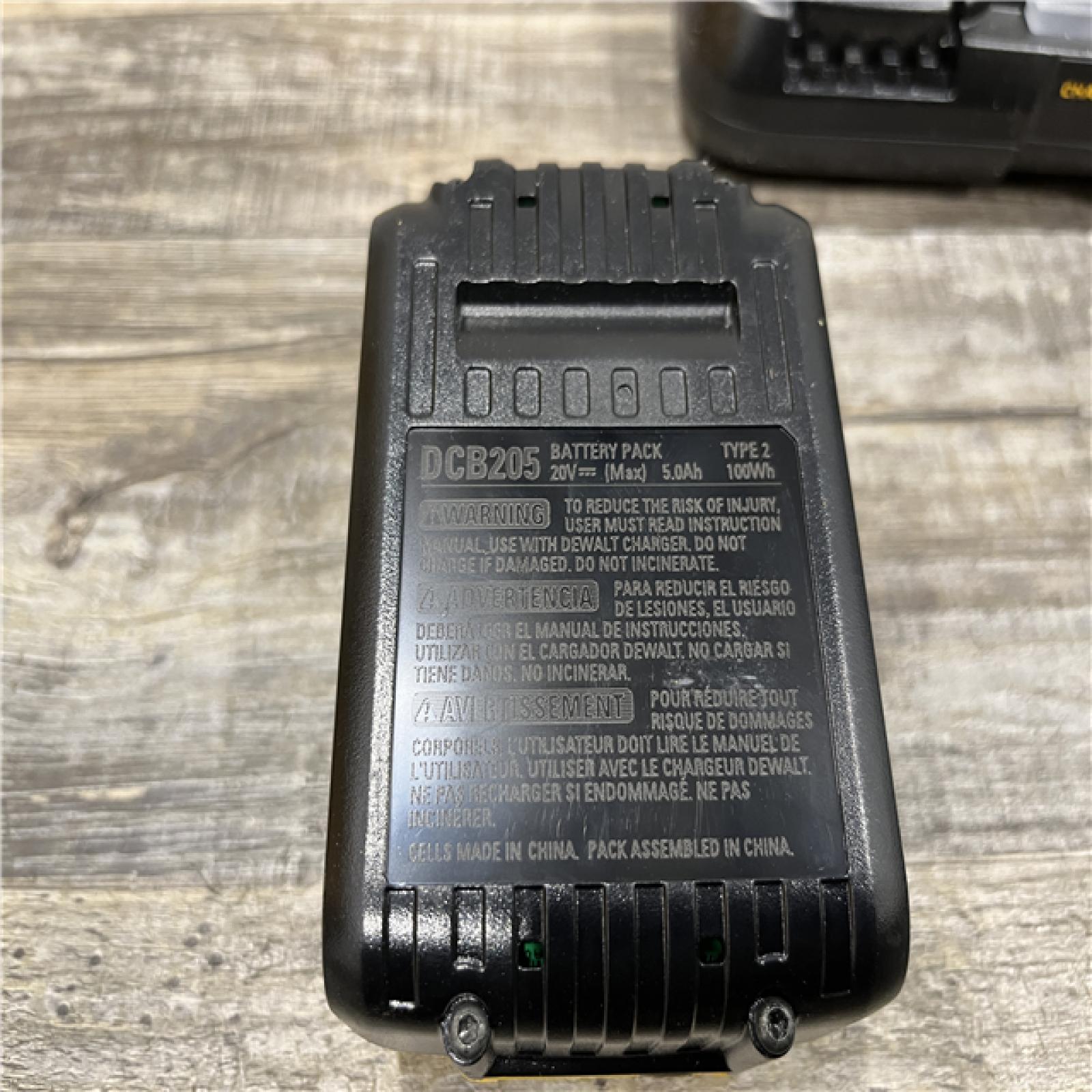 AS-IS DEWALT 20V MAX Lithium-Ion 5.0 Ah Battery and Charger