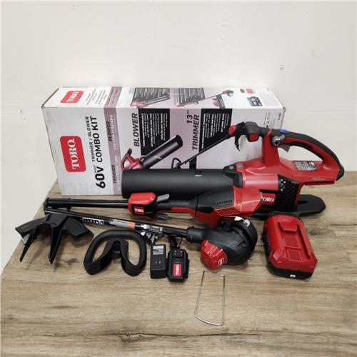 Phoenix Location NEW Toro Flex-Force 60-volt Max Cordless Battery String Trimmer and Leaf Blower Combo Kit (Battery & Charger Included)