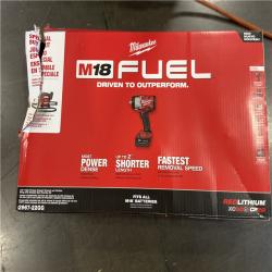 AS-IS Milwaukee M18 FUEL 18V Lithium-Ion Brushless Cordless High Torque 1/2 in. Impact Wrench w/ Friction Ring & Grease Gun Combo Kit