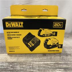 NEW - DEWALT 20V MAX Lithium-Ion Battery Kit with 5.0Ah and 2.0Ah Battery and Charger