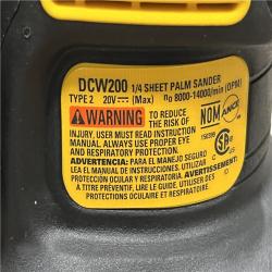 AS-IS DEWALT 20V MAX XR Cordless Brushless 1/4 Sheet Variable Speed Sander (Tool Only)