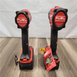 AS-IS- MILWAUKEE FUEL 18V Lithium-Ion Brushless Cordless Hammer Drill and Impact Driver Combo Kit