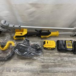 AS-IS DEWALT 20V MAX 14 in. Brushless Cordless Battery Powered Foldable String Trimmer Kit