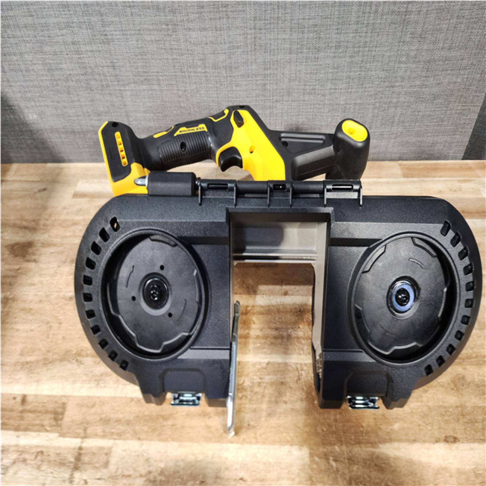 Houston Location AS-IS DEWALT 20-Volt MAX 3-3/8 in. Cordless Brushless Bandsaw (Tool-Only)