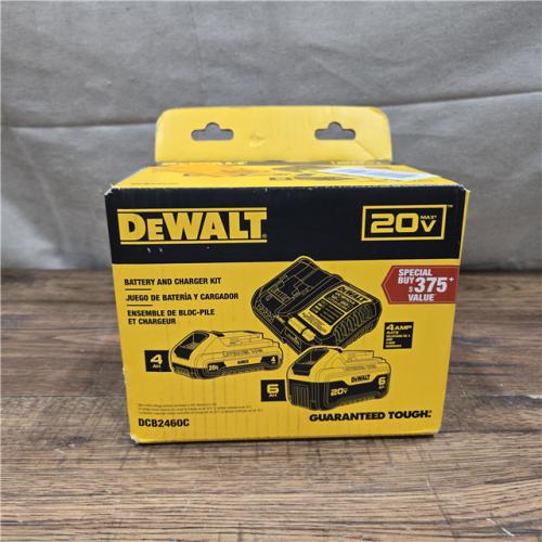 NEW! DEWALT 20V MAX Lithium-Ion 6.0Ah and 4.0Ah Battery and Charger Starter Kit