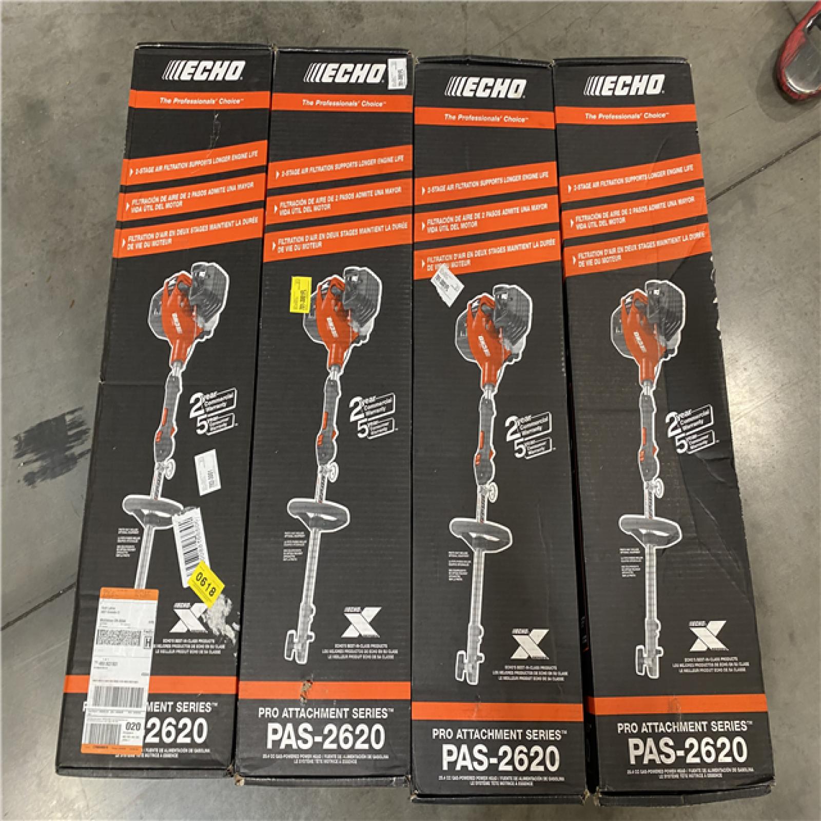 DALLAS LOCATION- NEW!- ECHO 25.4 cc Gas 2-Stroke X Series Attachment Capable Power Head (POWER HEAD ONLY  LOT OF 4)