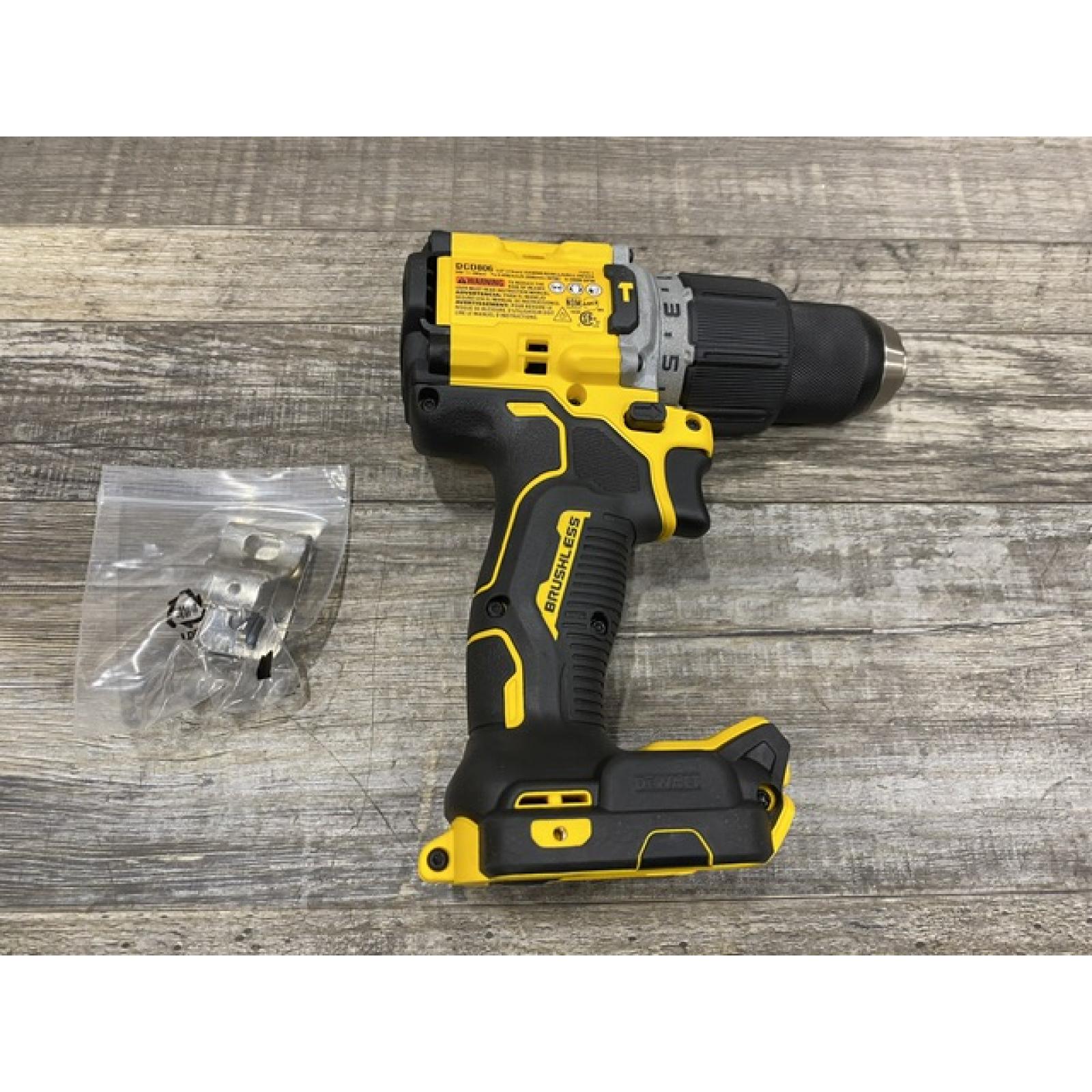 AS-IS DEWALT 20V XR Brushless Cordless 1/2 in. Hammer Drill (Tool-Only)