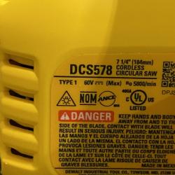 AS-IS DEWALT FLEXVOLT 60V MAX Cordless Brushless 7-1/4 in. Circular Saw with Brake (Tool Only)