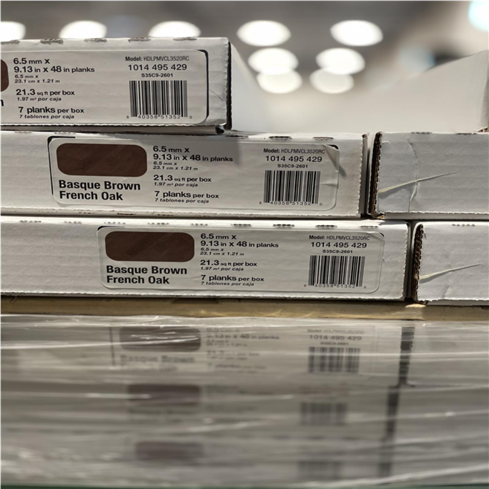 DALLAS LOCATION-Lifeproof French Oak Basque Brown 22 MIL x 9.13 in. W x 48 in. L Waterproof Click Lock Vinyl Plank Flooring (21.3 sq. ft. /Case)PALLET-(50 CASES)