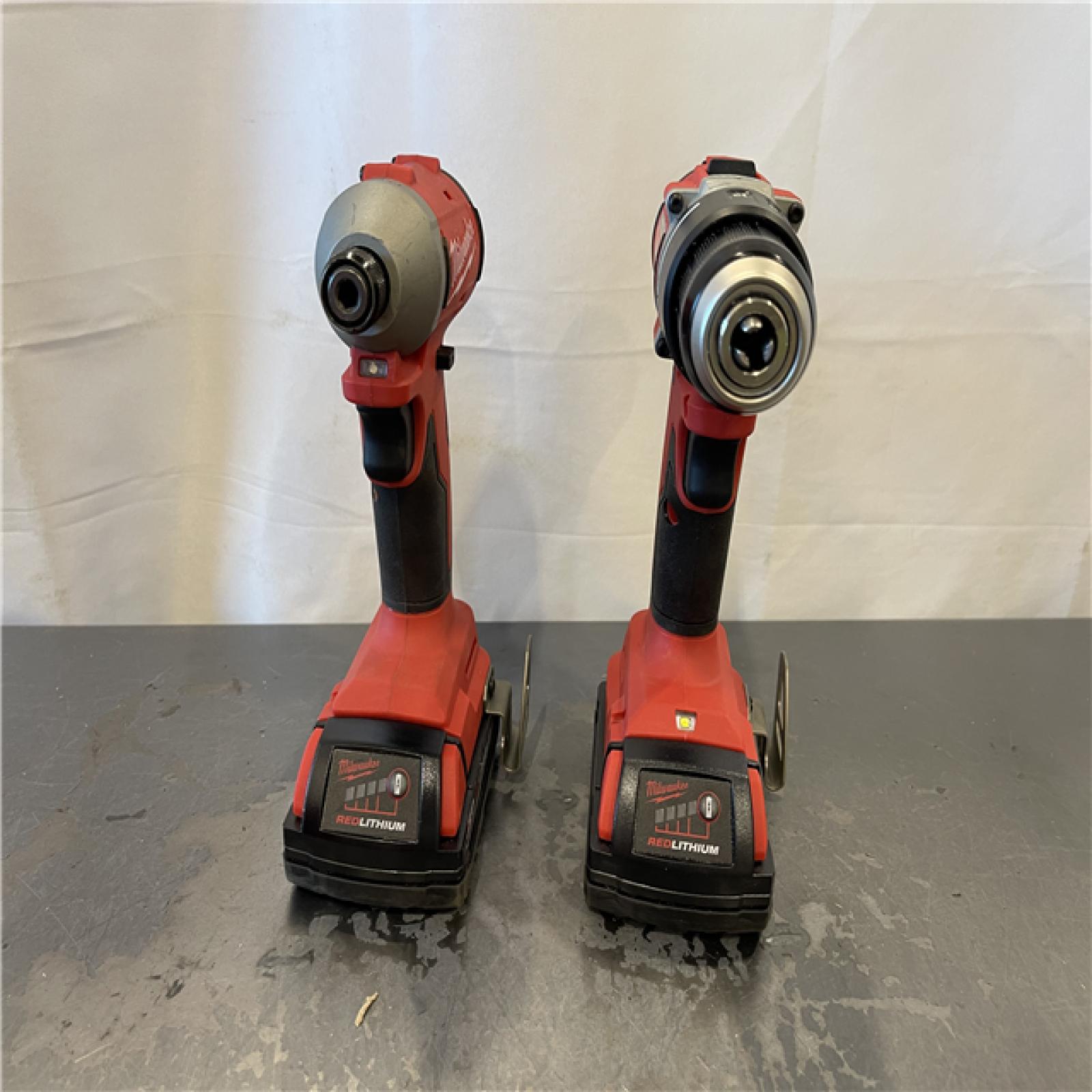 AS-IS - Milwaukee M18 18V Lithium-Ion Brushless Cordless Compact Drill/Impact Combo Kit (2 Tool)