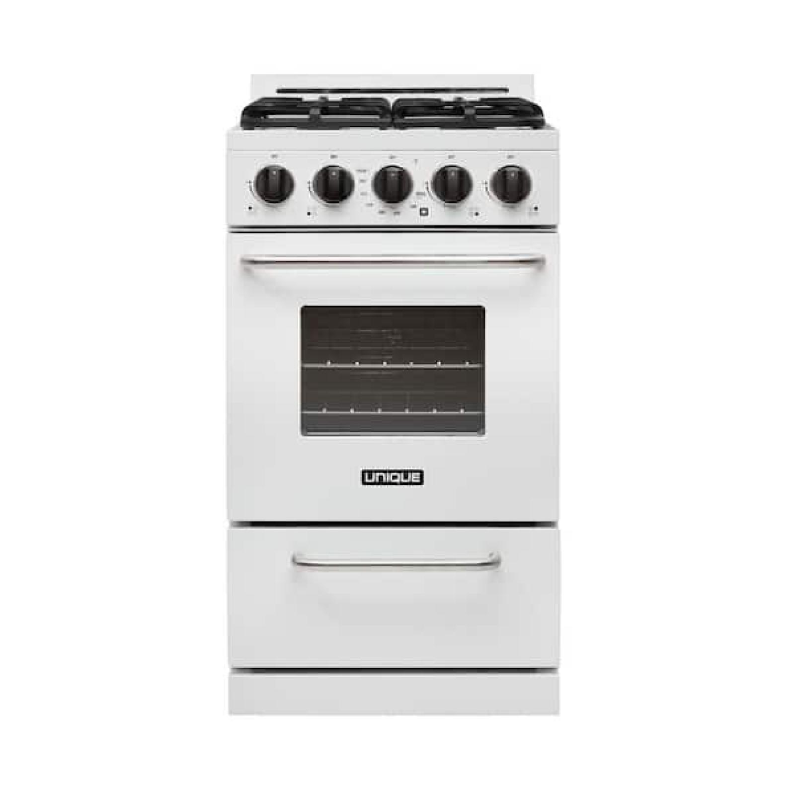 Phoenix NEW Unique 20 in. 2.4 cu. ft. Propane Gas Off-Grid Range with Battery Ignition Sealed Burners in White (SEALED)