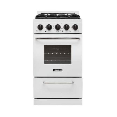Phoenix NEW Unique 20 in. 2.4 cu. ft. Propane Gas Off-Grid Range with Battery Ignition Sealed Burners in White (SEALED)