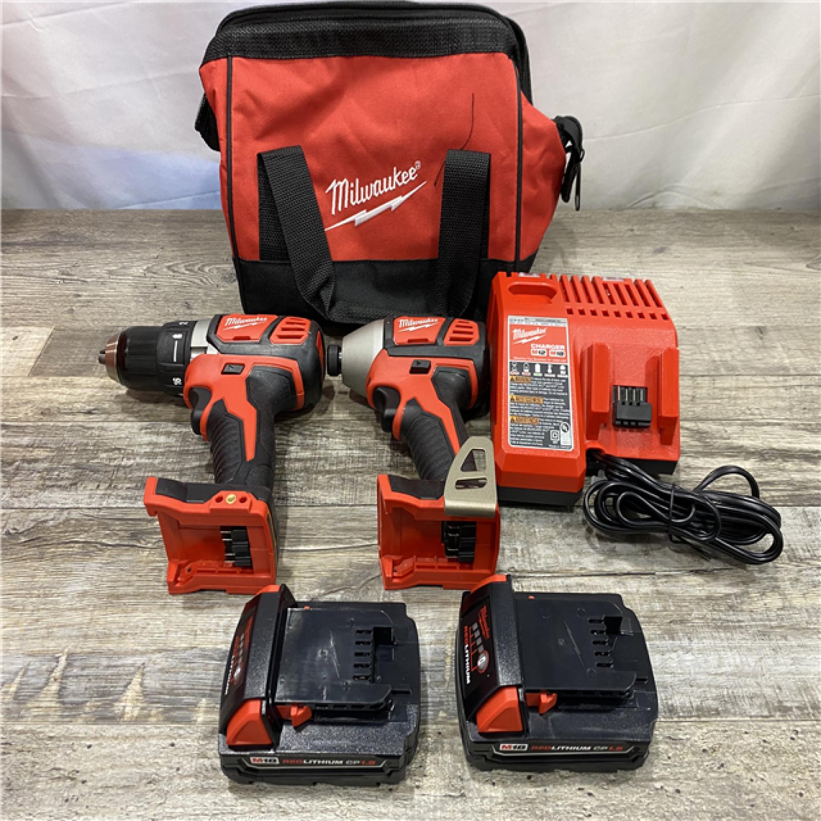AS-IS Milwaukee 18V Cordless Brushed 2-Tool Drill/Driver and Impact Driver Kit